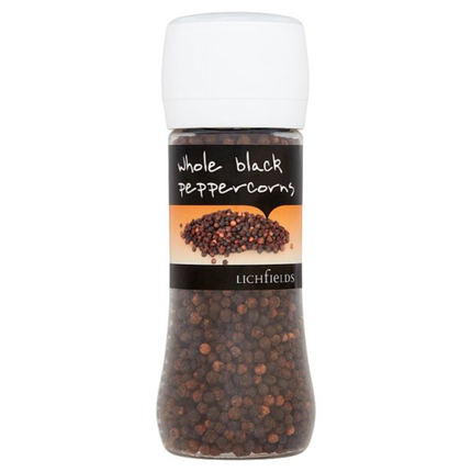 Lichfields Whole Black Peppercorns 200g wholesale catering pack