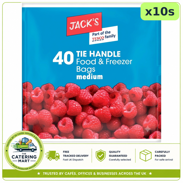Jack's 40 Tie Handle Medium Food & Freezer Bags 10 packs wholesale catering bags