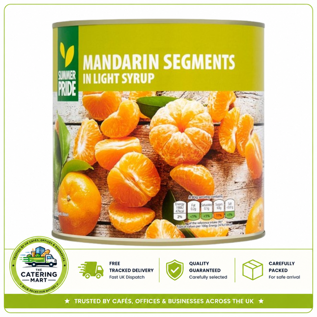 Summer Pride Mandarin Segments in Light Syrup 2.65kg wholesale catering tin