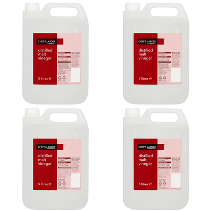 Chef's Larder Distilled Malt Vinegar 4 x 5 litres wholesale catering case for fish and chip shops