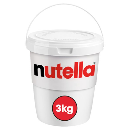 Nutella Hazelnut and Chocolate Spread 3kg catering tub of smooth hazelnut and cocoa spread for toast, pancakes, waffles, cakes, desserts and professional kitchens