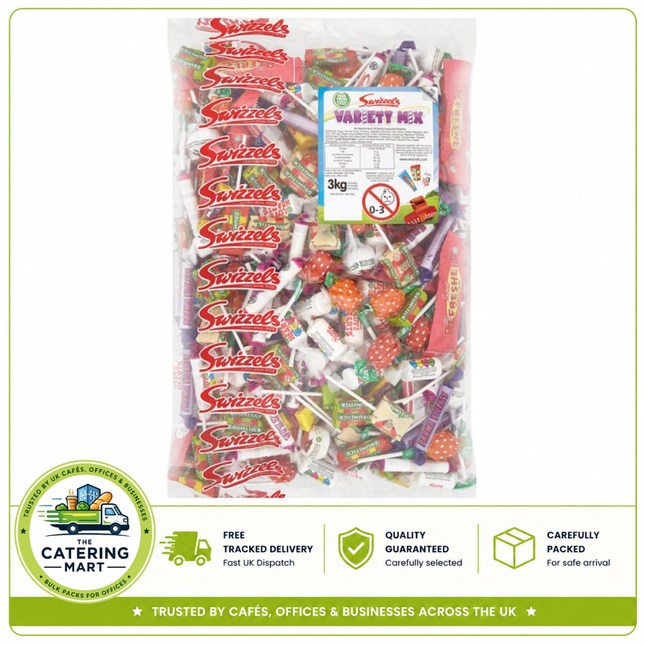 Swizzels Variety Mix bulk bag containing 3kg of assorted Swizzels sweets