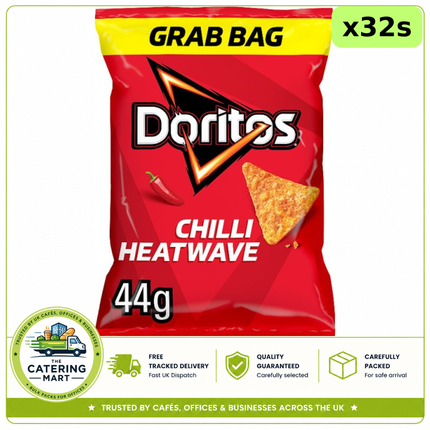 Doritos Chilli Heatwave Crisps Grab Bag Tortilla Chips 32 x 44g bulk wholesale crisps