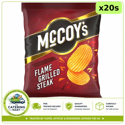 McCoy's Flame Grilled Steak Crisps 20 x 65g bulk wholesale case