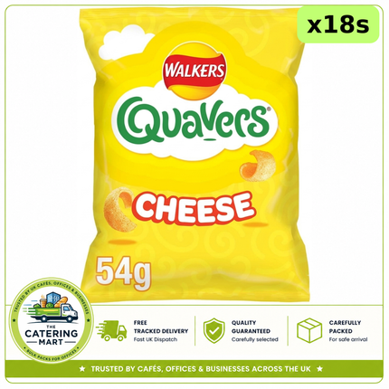 Walkers Quavers Cheese Snacks PMP 18 x 54g wholesale case