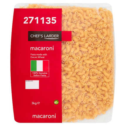 Chef's Larder Macaroni 3kg wholesale catering pasta pack