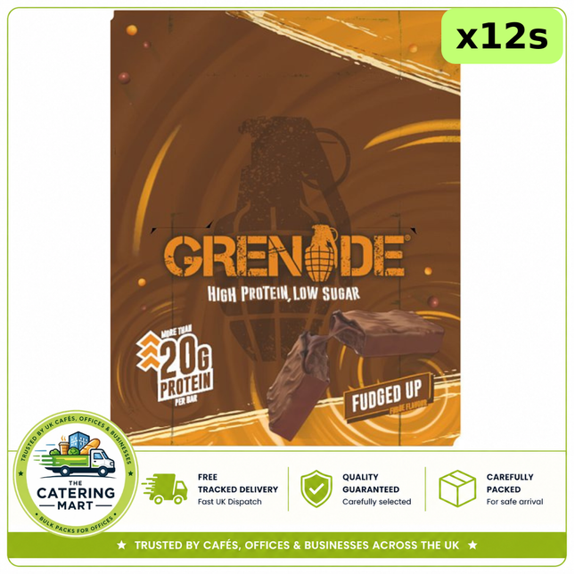 Grenade Fudged Up Fudge Flavour Protein Bars wholesale case containing 12 x 60g individual protein bars