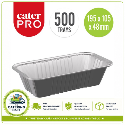 CaterPro 500 Aluminium Foil Rectangular Trays bulk wholesale pack