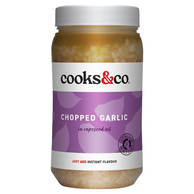 Cooks&Co Chopped Garlic in Oil 1.2kg wholesale catering jar