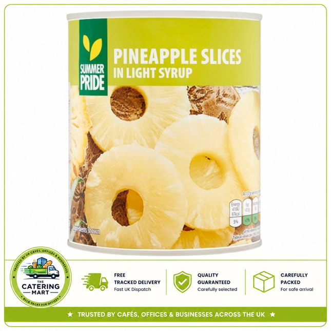 Summer Pride Pineapple Slices in Light Syrup 825g wholesale catering can