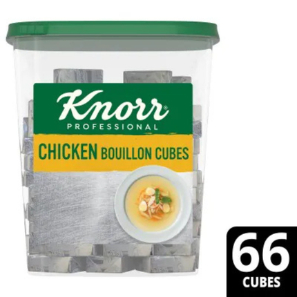 Knorr Chicken Bouillon Cubes 66-cube catering pack with each cube making approximately 500ml of chicken stock for soups, sauces and professional kitchens