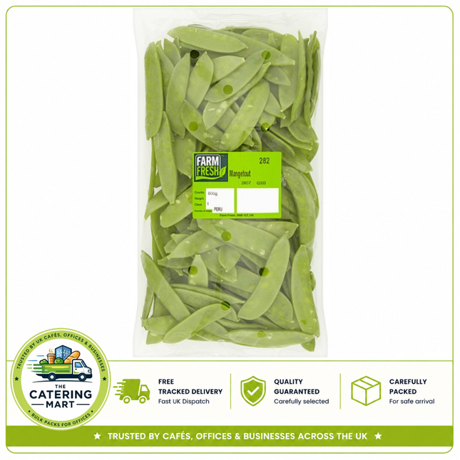 Farm Fresh Mangetout 500g wholesale fresh mangetout peas for catering kitchens
