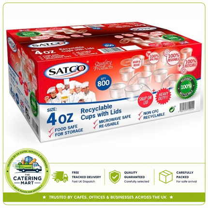SATCO Micro Round Pots 4oz 800 pack for sauces dips dressings and condiments