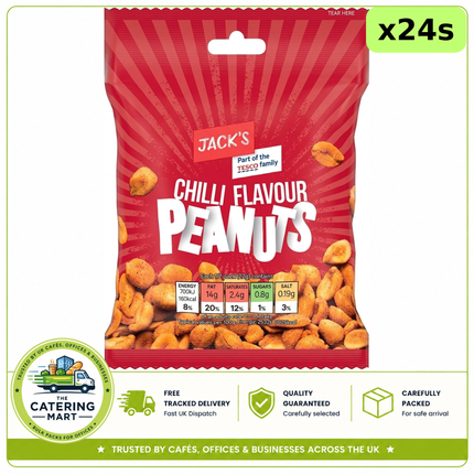 Jack's Chilli Flavour Peanuts 24 x 55g bulk wholesale case