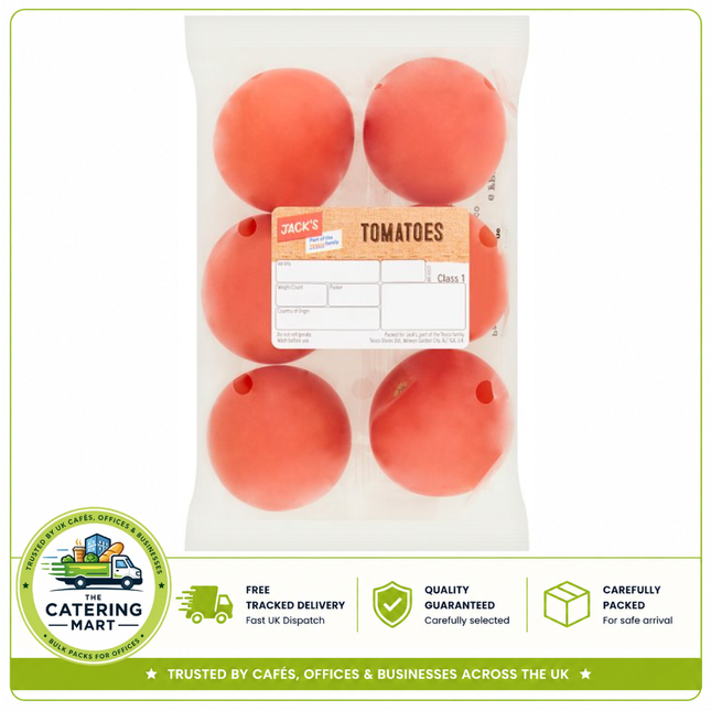 Jack's Salad Tomatoes 6 Pack 300g containing 6 fresh salad tomatoes for salads, sandwiches, burgers and catering