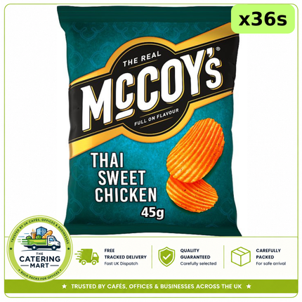 McCoy's Thai Sweet Chicken Grab Bag Crisps 36 x 45g bulk wholesale case