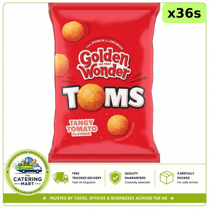 Golden Wonder Tangy Toms 36 x 22g bulk wholesale tomato snacks case