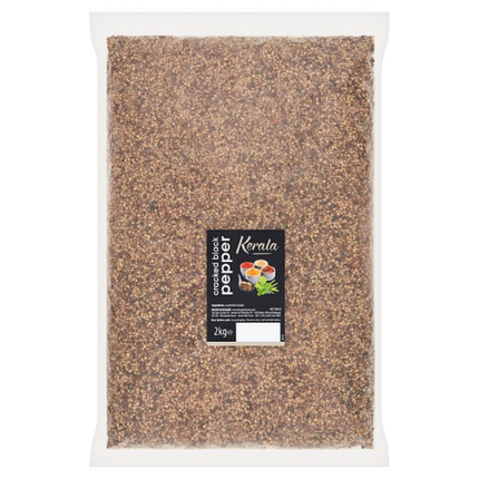 Kerala Cracked Black Pepper 2kg wholesale catering pack of coarse cracked black pepper