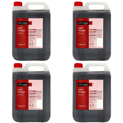 Chef's Larder Malt Vinegar 4 x 5 litres wholesale catering case for fish and chip shops