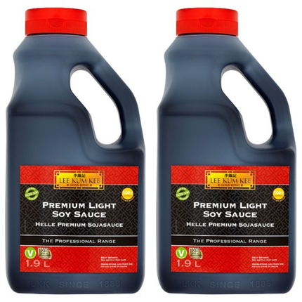 Lee Kum Kee Professional Premium Light Soy Sauce wholesale case containing 2 x 1.9L bottles