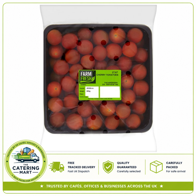 Farm Fresh Cherry Tomatoes 800g pack of fresh sweet cherry tomatoes for salads, pasta, pizzas and catering