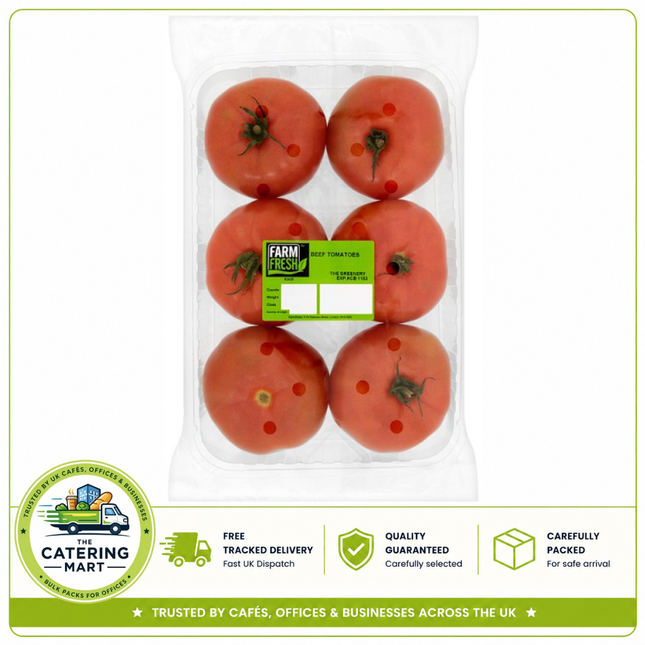 Farm Fresh Beef Tomatoes pack of 6 fresh large tomatoes for burgers, sandwiches, salads, breakfast and catering