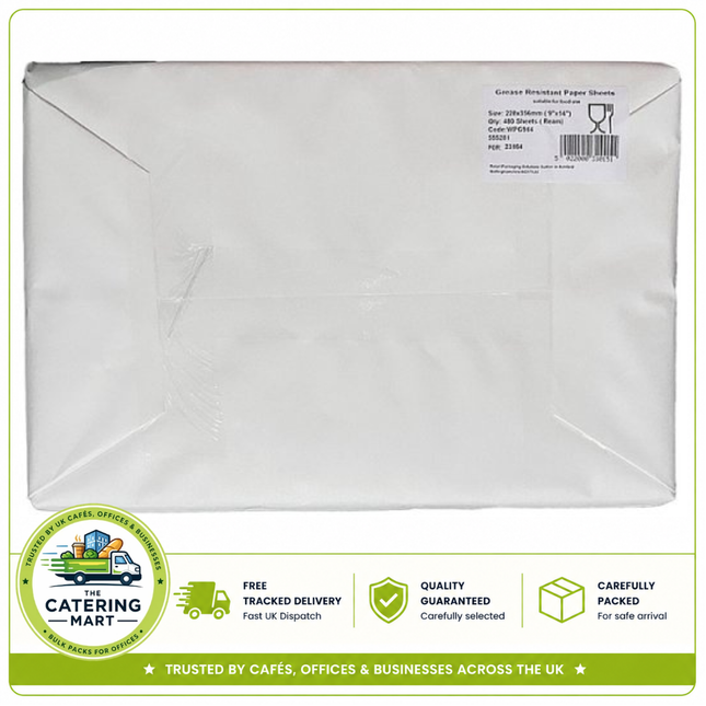 Greaseproof wrapping sheets 9 x 14 inch wholesale food wrapping paper for catering