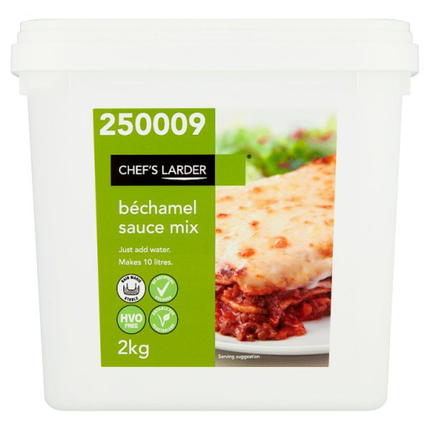 Chef's Larder Béchamel Sauce Mix 2kg catering pack for preparing smooth white sauce for lasagne, pasta, gratins, pies and professional kitchens