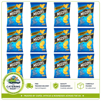 McCoy's Salt & Malt Vinegar Sharing Crisps 12 x 140g bulk wholesale case