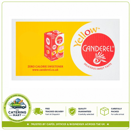 Canderel Yellow Tablet Sachets Dispenser Packs 153g containing 300 sweetener tablets