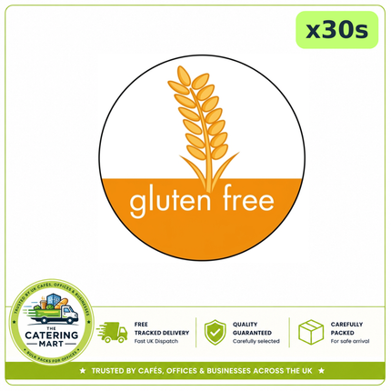 25mm circular adhesive GLUTEN-FREE labels case of 30 for catering and professional kitchens