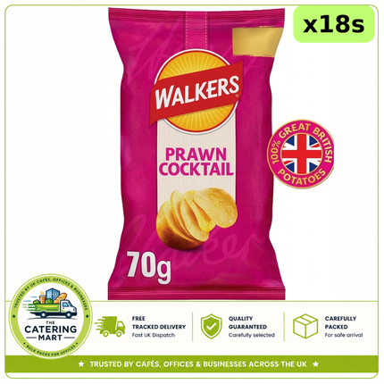 Walkers Prawn Cocktail Sharing Crisps 18 x 70g wholesale case