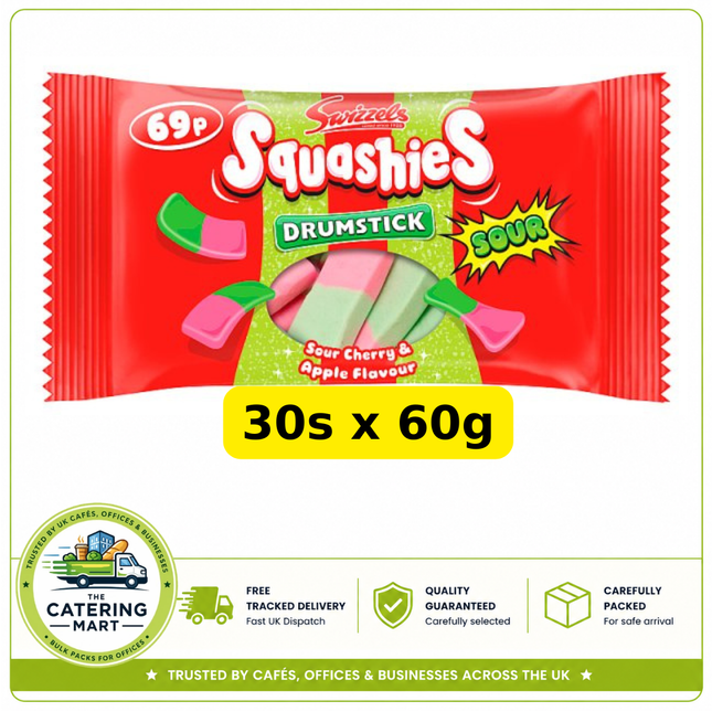 Swizzels Squashies Sour Cherry and Apple 30 x 60g PMP wholesale display