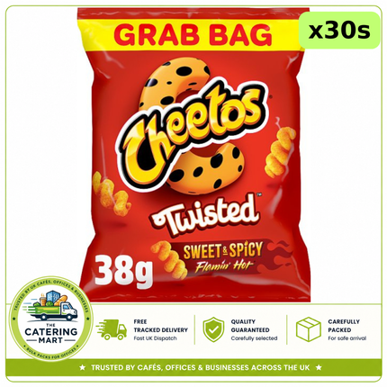 Cheetos Twisted Sweet & Spicy Grab Bag Crisps 30 x 38g bulk wholesale case