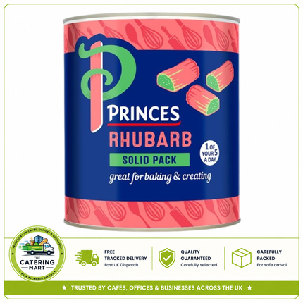 Princes Rhubarb Solid Pack 2.82kg wholesale catering tin