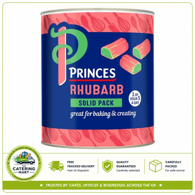 Princes Rhubarb Solid Pack 2.82kg wholesale catering tin
