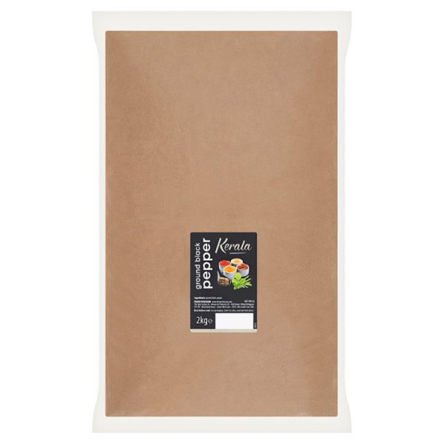 Kerala Ground Black Pepper 2kg wholesale catering pack of ground black pepper