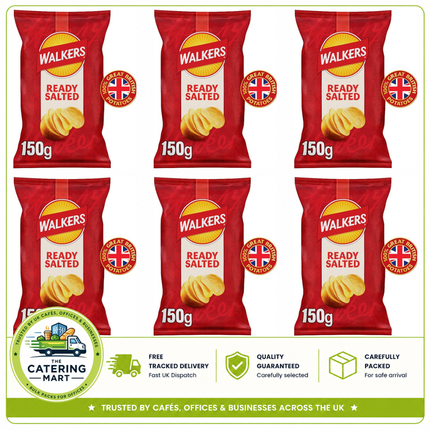 Walkers Ready Salted Sharing Crisps 6 x 150g wholesale case