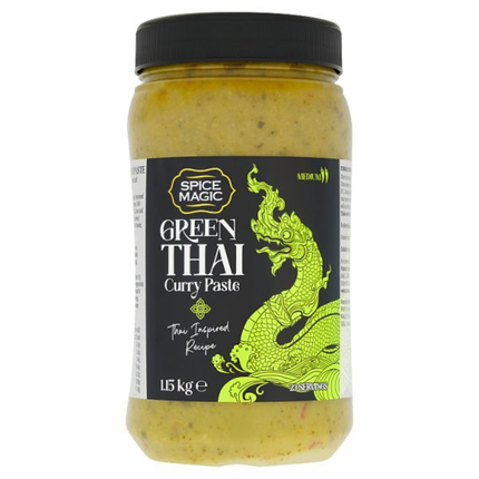 Spice Magic Green Thai Curry Paste 1.15kg catering pack of aromatic Thai green curry paste for chicken, beef, seafood, vegetables and professional kitchens