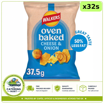 Walkers Baked Cheese & Onion Grab Bag Crisps 32 x 37.5g wholesale case