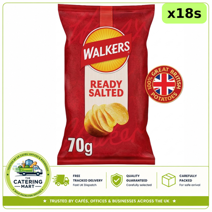 Walkers Ready Salted Sharing Crisps 18 x 70g wholesale case