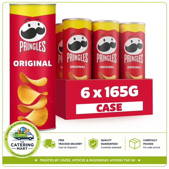 Pringles Original Sharing Crisps wholesale case containing 6 x 165g tubes