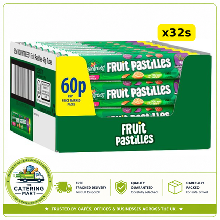 Rowntree's Fruit Pastilles 32 x 48g PMP 60p wholesale case of individual tubes