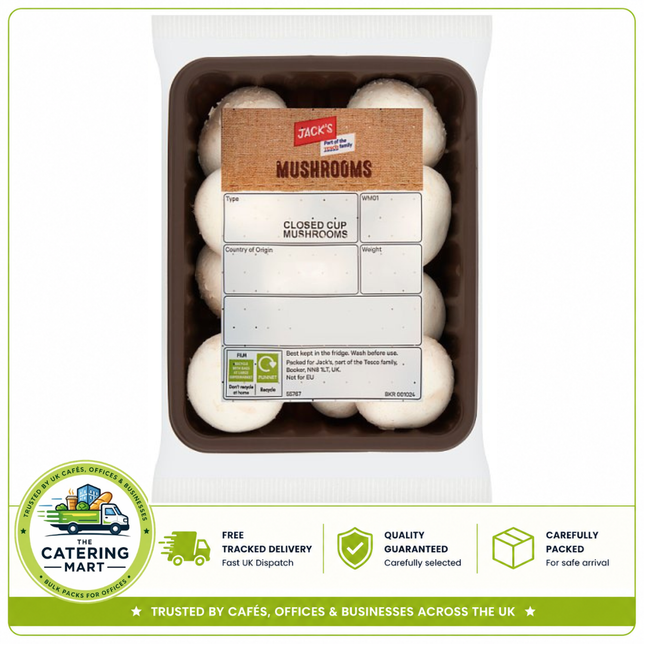 Jack's Closed Cup Mushrooms 250g wholesale fresh mushrooms for catering