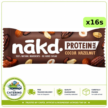 nakd. Protein Cocoa Hazelnut Fruit & Nut Bar 16 x 45g bulk wholesale protein bars