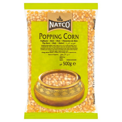Natco Popping Corn 500g pack of popcorn kernels