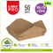 CaterPro 1300ml Kraft Food Boxes with Folded Lid wholesale case containing 6 packs of 50 boxes