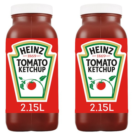 Heinz Tomato Ketchup wholesale case containing 2 x 2.15L catering bottles