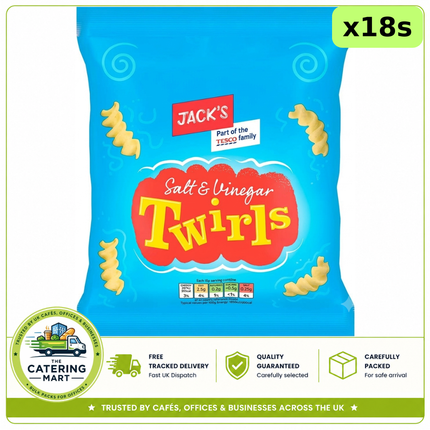 Jack's Salt & Vinegar Twirls 18 x 45g bulk wholesale case