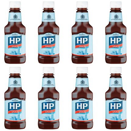 HP Brown Sauce wholesale case containing 8 x 285g bottles for catering and hospitality